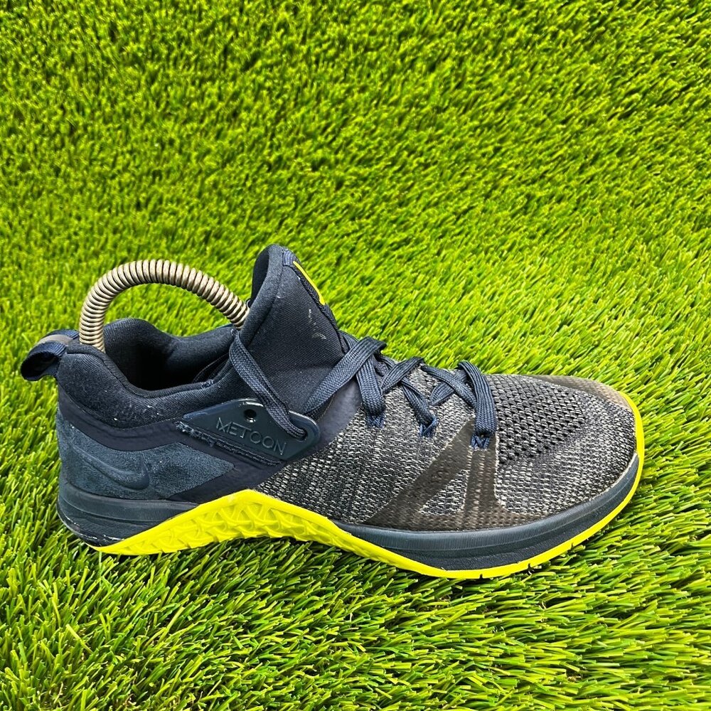 Nike Metcon Flyknit 3 Mens Size 6.5 Blue Walking Crossfit Shoes Sneakers